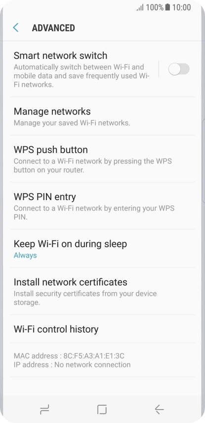 Press the indicator next to 