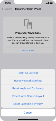 Press Reset All Settings.
