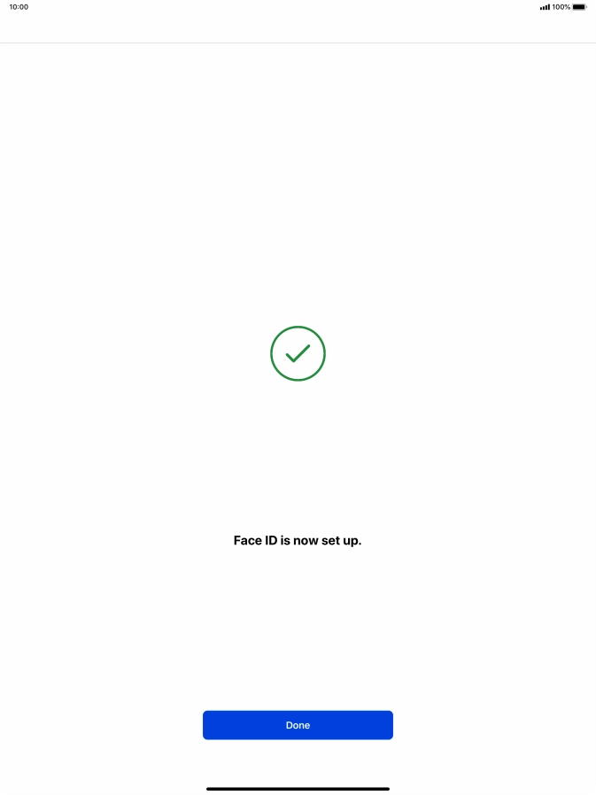 Press Done. If you haven't previously selected a lock code, key in a code of your own choice twice.