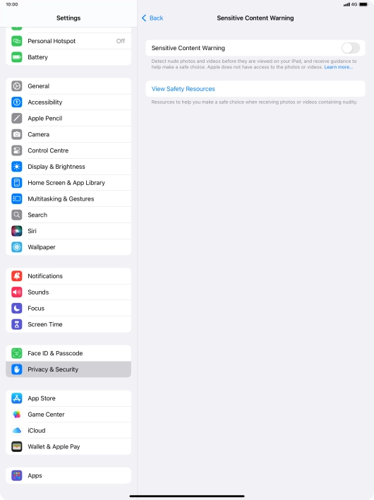 Press the indicator next to 