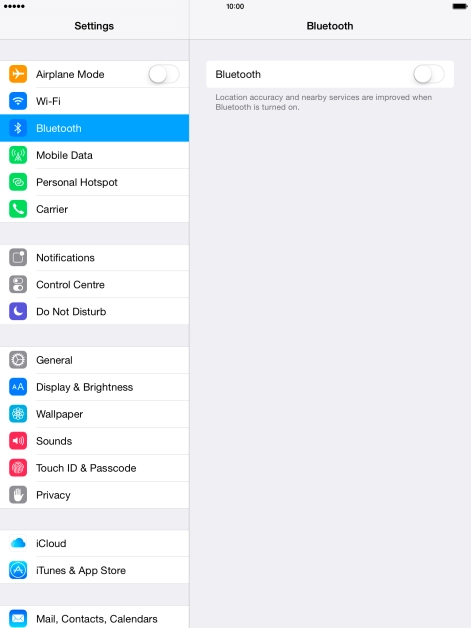 Press the indicator next to 