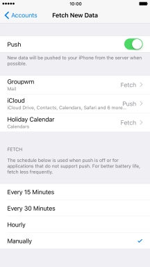 Press the indicator next to 