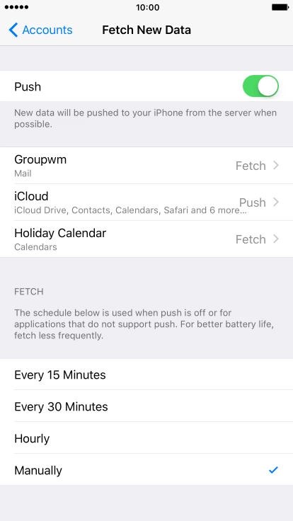 Press the indicator next to 