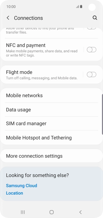 Press Mobile Hotspot and Tethering.