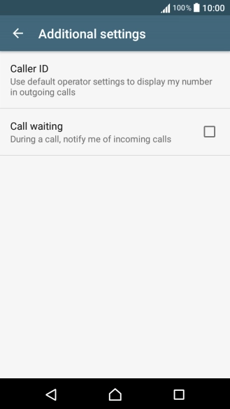 Press Call waiting to turn the function on or off.