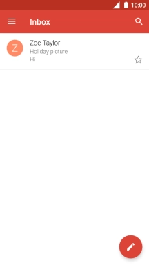 Slide your finger right starting from the left side of the screen.