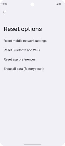 Press Reset mobile network settings.