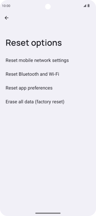Press Reset mobile network settings.