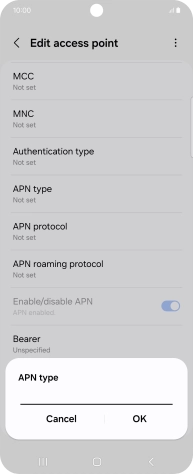 Key in mms and press OK.