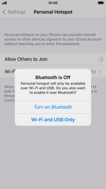 If Wi-Fi is turned on, press Wi-Fi and USB Only.