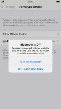 If Wi-Fi is turned on, press Wi-Fi and USB Only.