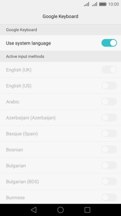 Press the indicator next to 