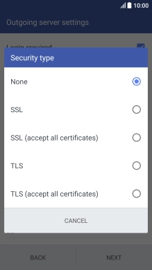 Press None to turn off the function.
