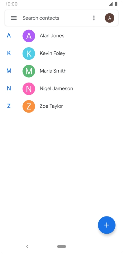 Slide your finger right starting from the left side of the screen.