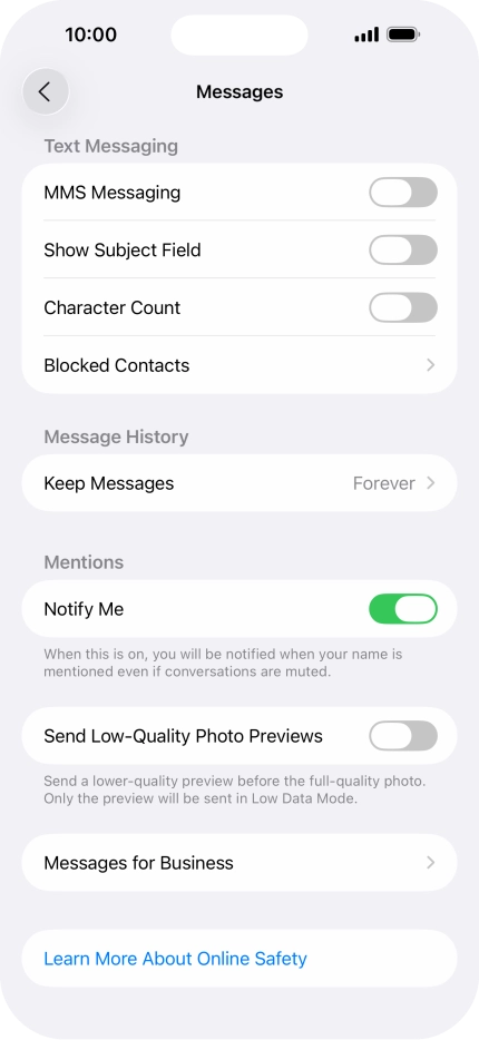 Press the indicator next to 