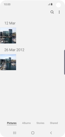 Press Albums and go to the required folder.