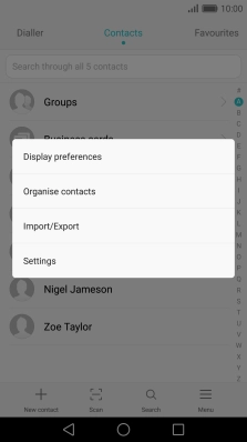 Press Import/Export.