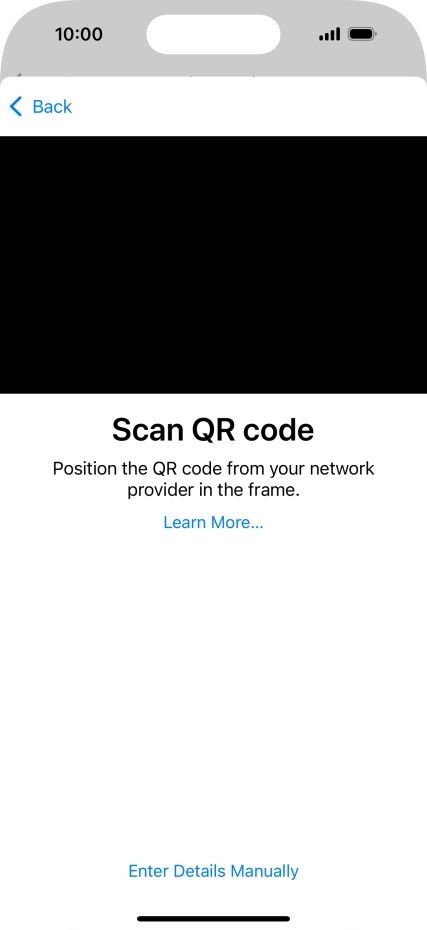 Place the QR code you've received inside the phone camera frame to scan the code.