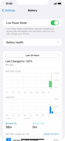 Slide your finger upwards starting from the bottom of the screen to return to the home screen.