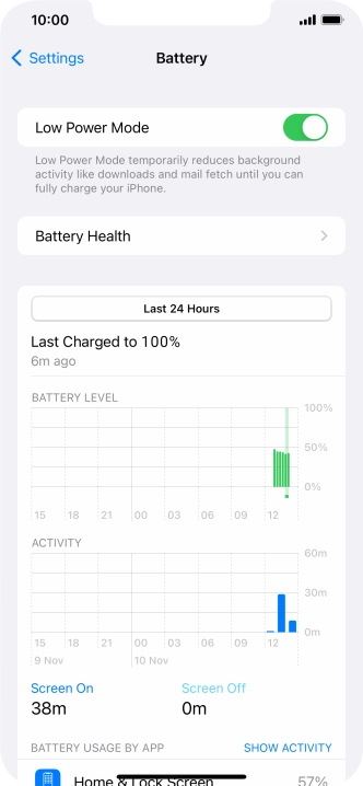 Slide your finger upwards starting from the bottom of the screen to return to the home screen.