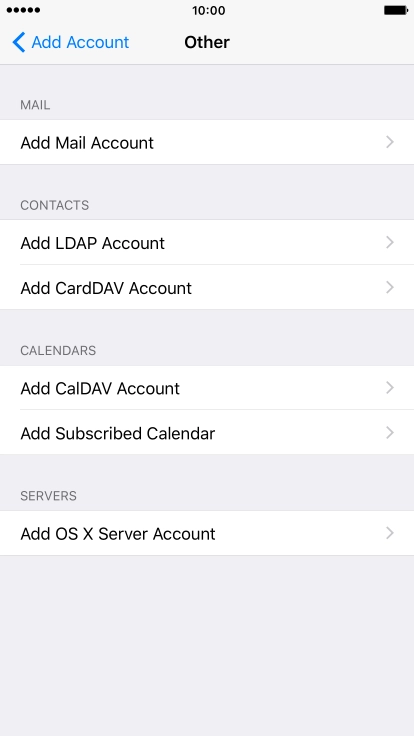 Press Add Mail Account.