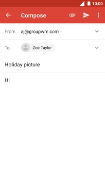 Press the attachment icon.