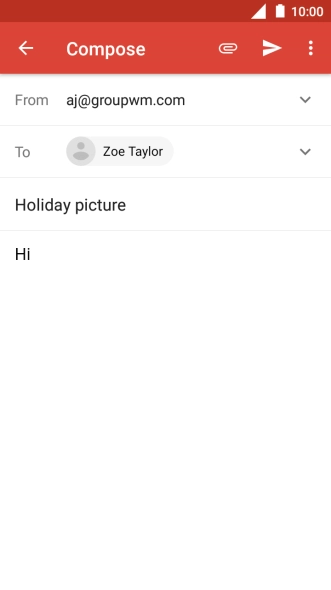 Press the attachment icon.