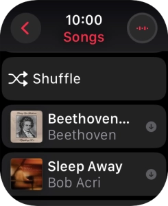 Go to the required category or playlist and press the required audio file.