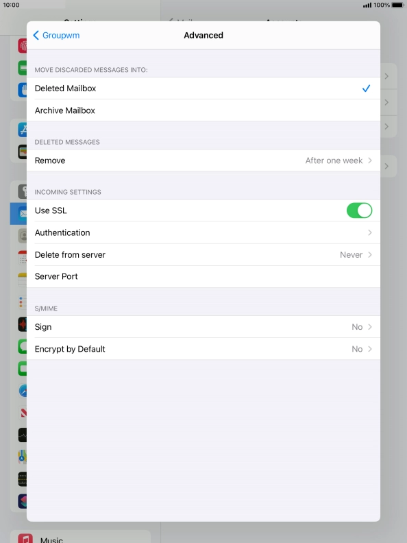 Press the indicator next to 