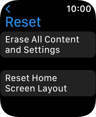 Press Erase All Content and Settings.