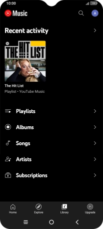 Press the required category and go to the required audio file.