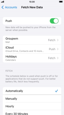 Press the indicator next to 