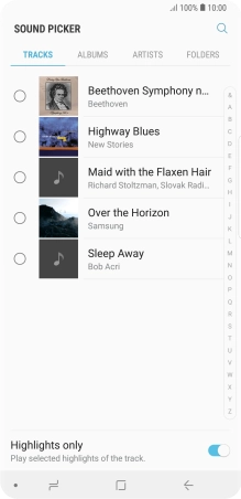 Press the required ring tones to hear them.