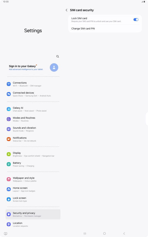 Press the indicator next to 