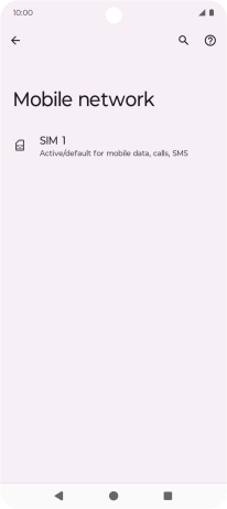 Press the name of the SIM.