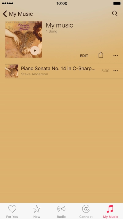 Press the required song.