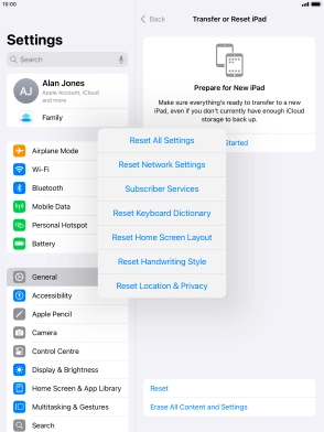 Press Reset All Settings.