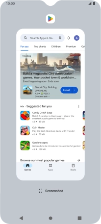 To end one running application, slide your finger upwards on the required application.