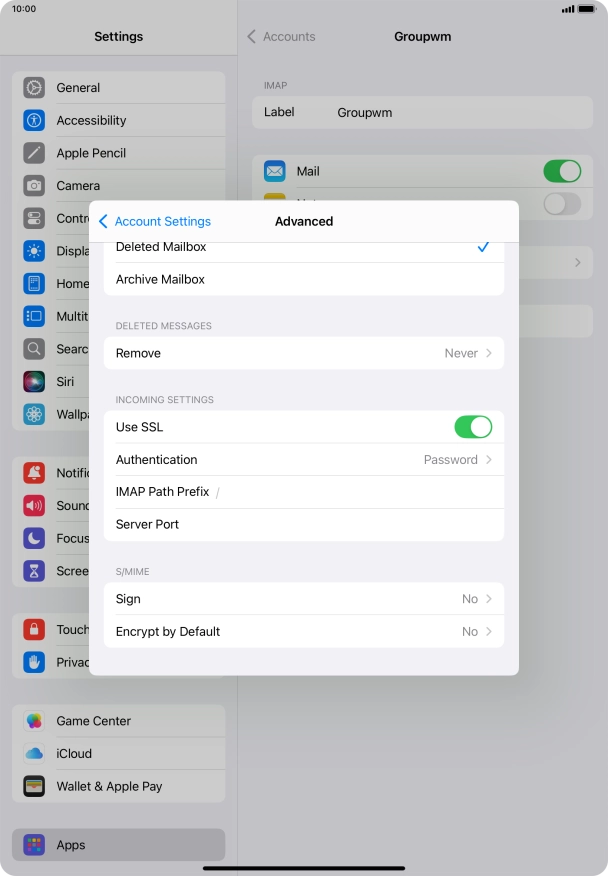 Press Authentication.
