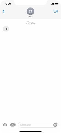 Slide your finger upwards starting from the bottom of the screen to return to the home screen.