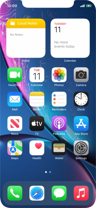 When the battery charging icon is displayed, the battery is charging.