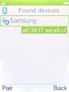 Select the required Bluetooth device and follow the instructions on the screen to pair the device with your phone.