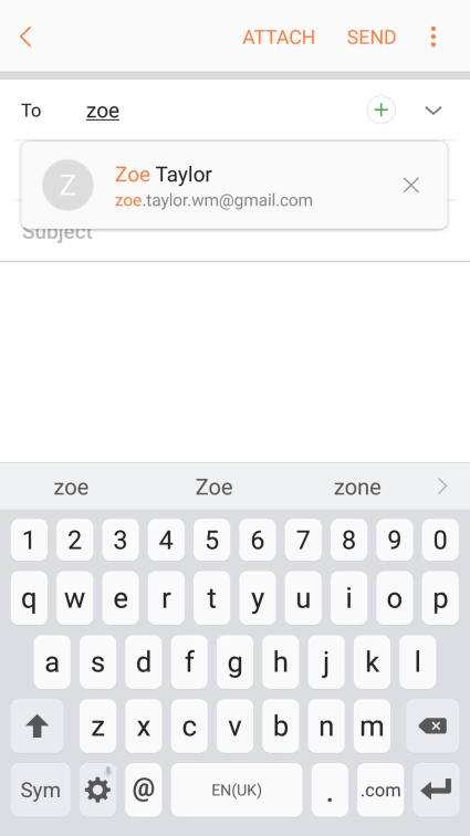 Press the required contact.
