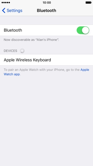 Press the required Bluetooth device and follow the instructions on the screen to pair the device with your phone.