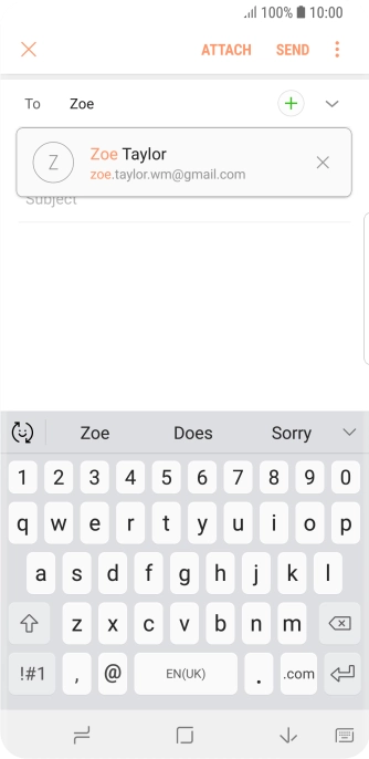 Press the required contact.