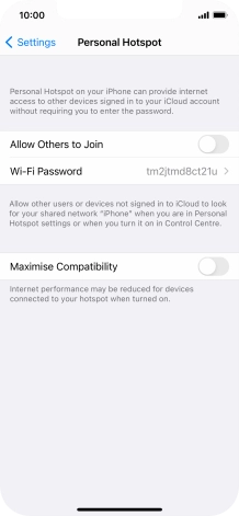 Press Wi-Fi Password and key in the required password.