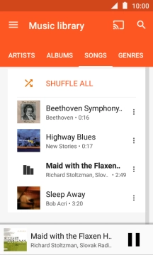 Press the song title.