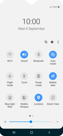 Press the settings icon.