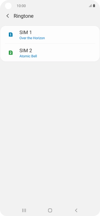 Press the name of the SIM.