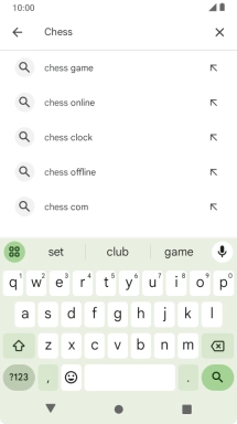 Key in the name or subject of the required app and press the search icon.